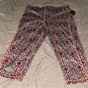 G:21 Women’s Vibrant Tribal Print Leggings - Pink and Black US XL